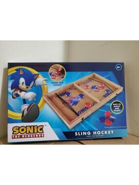 Sonic The Hedgehog  Classic Game Wooden Sling Hockey Table Top Edition